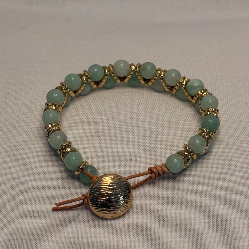 Green Aventurine Wave Bracelet