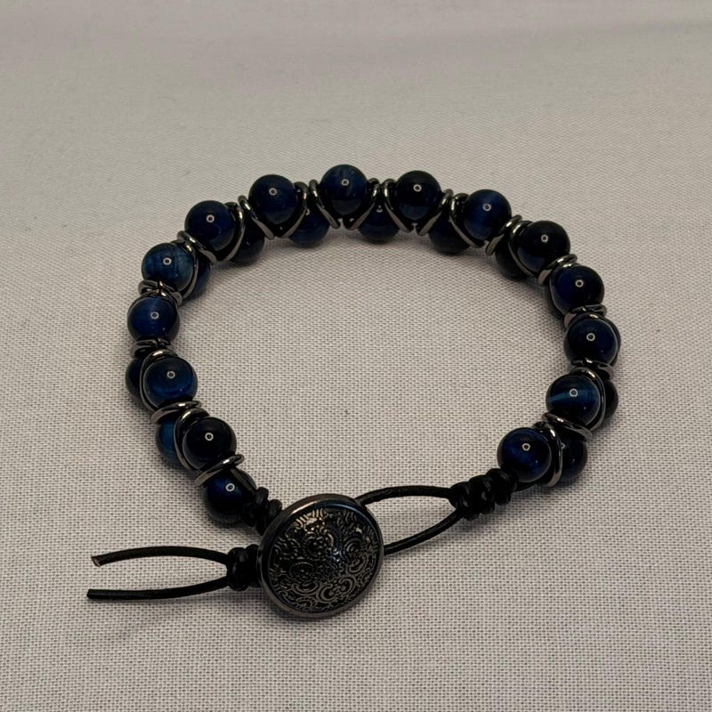 Midnight Tide Blue Tiger Eye Bracelet