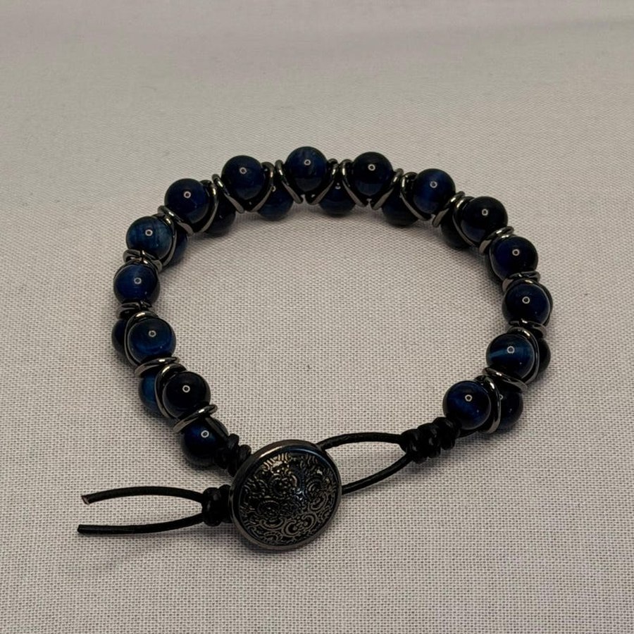 Midnight Tide Blue Tiger Eye Bracelet